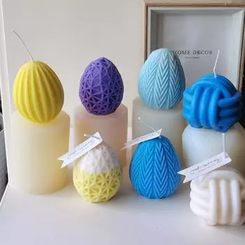 DIY 3D Овальное яйцо Подвеска Силиконовые формы Эпоксидная смола Форма DIY Формы для свечей Инструменты для выпечки тортов для изготовления товаров для рукоделия