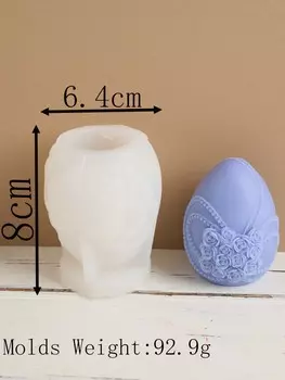 DIY 3D пасхальное яйцо силиконовая форма для свечей арома гипсовые поделки свечи инструменты для изготовления ангельских цветов яйца мыло украшения домашний декор подарки