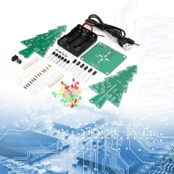 DIY 3D Рождественская елка 3 PCB Электронный комплект упражнений Низкое потребление энергии Ручной работы Рождественский декор Наборы для дома Гостиная