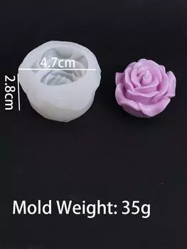 DIY 3D розы цветы силиконовая форма свеча мыло ручной работы шоколадный орнамент инструмент ароматерапия гипсовая смола форма домашний декор