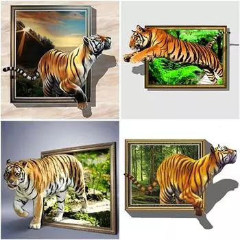 DIY 5D алмазная живопись Тигр вышивка крестом горный хрусталь полный квадратный круглый алмаз вышивка животное рукоделие ручной работы домашний декор Full Round 20x20CM