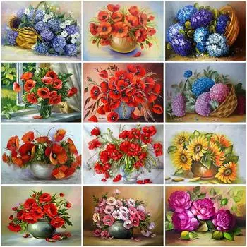 DIY 5D DIY Алмазная картина Дейзи Набор для вышивки крестом Алмазная вышивка Цветочная мозаика Фотографии из стразов Подарок Домашний декор Full Round 20x30CM