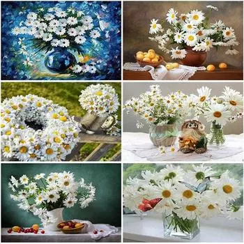 DIY 5D полная круглая Алмазная вышивка крестиком ваза для цветов алмазная живопись Пейзаж Мозаика горный хрусталь подарок ручной работы Full Round 15x20CM