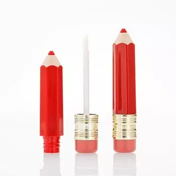 DIY 5ml Lipgloss Tube Mini Pencil Shape Refillable Bottles Plastic Transparent Cosmetic Containers Handmade