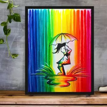 DIY Алмазная картина Радуга Серфинг Набор для вышивки крестом Мозаика Искусство Алмазная картина Полный круг/Квадратный алмаз Украшение дома Round 20x30cm