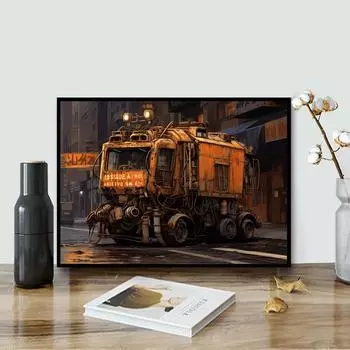 DIY алмазная живопись слом грузовик набор крестиков мозаика искусство алмазная живопись полный круг/квадратный алмаз украшение дома Round 20x30cm