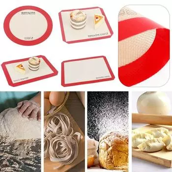 DIY антипригарный пищевой безопасный профессиональный коврик для теста, противень, силиконовый коврик для выпечки