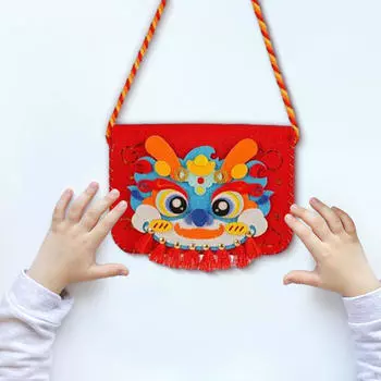DIY Art Craft Bag Kit Projects for Kids Red