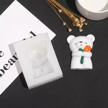 DIY Медведь Цветок Силиконовая форма Шоколадный топпер Конфеты Выпечка помадка Инструмент для украшения торта Формы для кексов