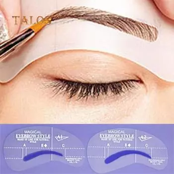 DIY Beauty Шаблон для бровей Инструменты 4 стиля Набор трафаретов для ухода за макияжем Формирующие косметические инструменты one size