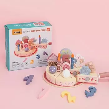 DIY Birthday Cake Simulation Birthday Scene Role Play Interactive Game Free Arrangement Accessories Develop Imagination And Aesthetic Skills American Birthday Cake