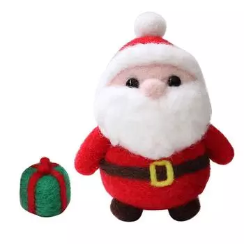 DIY Christmas Santa Claus Craft Felt Needle Felting Kit For Beginner & Tools