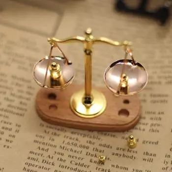 DIY Craft Balance Toy Модель Мини Justice Scale Модель Изысканная Имитация Balance Scale Детский Подарок медный