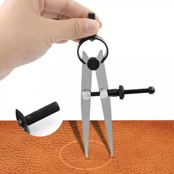 DIY Craft Линия Маркировка Измеритель Кожа Инструмент Регулируемые Компасы Измерители Разделитель Крыла Кожаный Вращающийся Измеритель Царапины