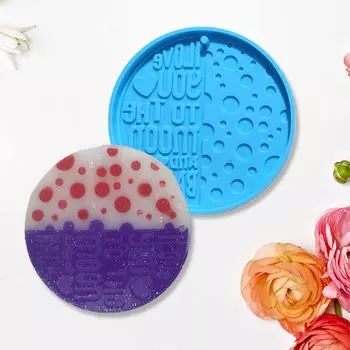 DIY Crafts Литье ручной работы эпоксидная смола Форма День святого Валентина Love Truck Love Heart Circle Decoration Силиконовая форма B