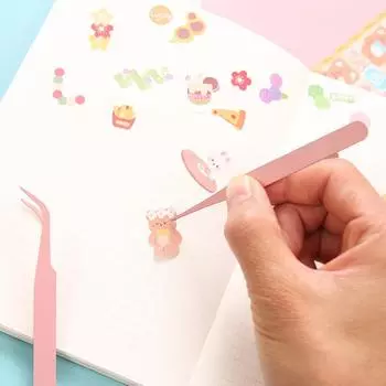 DIY цветной заостренный зажим для локтя макарон розовые ресницы ручной работы пинцет из нержавеющей стали Pointy чёрный