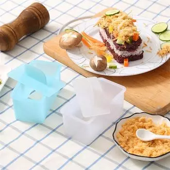 DIY детская боковая еда, инструмент для бенто, форма для суши, квадратная машина для суши, чтобы сделать форму для рисовых шариков Milleuca 11.2*5.7*5cm розовый