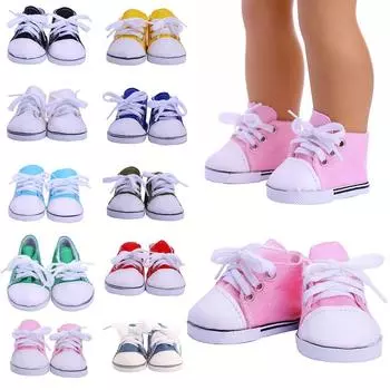 DIY для 18-дюймовой куклы повседневная одежда обувь одежда аксессуары 43 см кукольная обувь тканевая обувь кроссовки