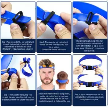 DIY домашние стрижки изогнутая повязка на голову силиконовый шаблон для бритья шеи направляющая для волос синий