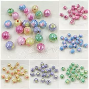 DIY Двустороннее Сердце Модные Креативные Ювелирные Изделия Аксессуары Браслет Серьги 10 Шт. Материалы для DIY Ручной Работы Акриловые Круглые Бусины Весна Светло Цветные 14mm розы красного