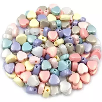DIY для Macaron Matte 50Pcs 7.5*8.5mm ожерелье браслет бусины сердца изготовление ювелирных изделий оптовая продажа кулон розовый