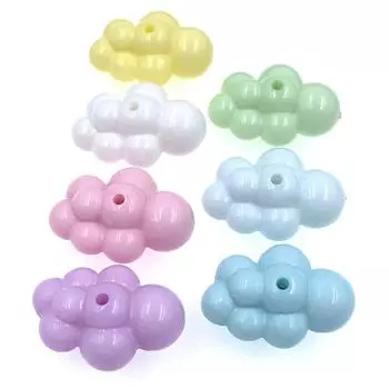 DIY Handmade Material Fashion Jewelry Accessories Beads Solid Color for Necklace Cloud Beads 5pcs Bracelet Making Loose Beads синий