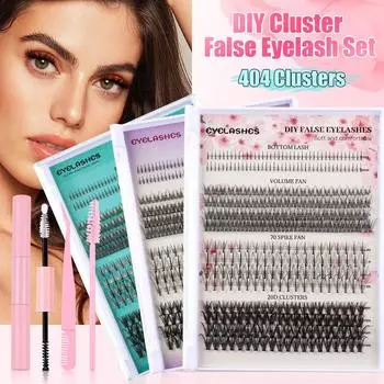 DIY Lash Extension Mix Styles Lash Clusters Individual Remover Tweezers Kist для самостоятельного нанесения макияжа DIY-SET-220 чёрный
