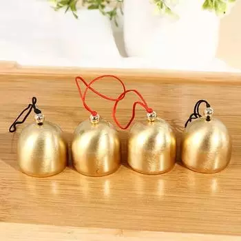 DIY латунный мини-колокольчик для колокольчика ветра, дверной звонок, рождественские украшения, аксессуары, латунный колокольчик с молотком для колокольчика, будет звонить металл