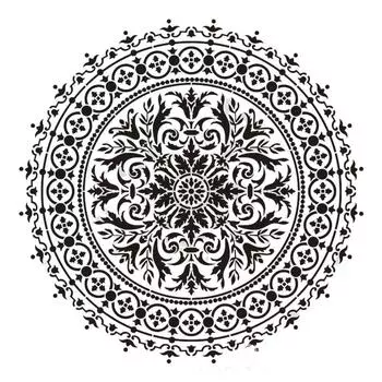 DIY Manual Spraying Embossed Paper Card Drawing Board Wallpaper Mould Wall Painting Template 2