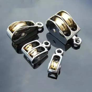 DIY Мини Металлический Шкив Цинковый Сплав Фиксированный Блок Коронка и Тали Подъемное Колесо Одинарный/Двойной Шкив 36/52/75 мм 36mm Single Pulley