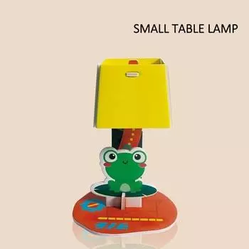 DIY мультфильм самодельная маленькая настольная лампа развивающие игрушки научный эксперимент технология собранная штуковина дети раннее обучение игрушка 21x18x3cm жёлтый