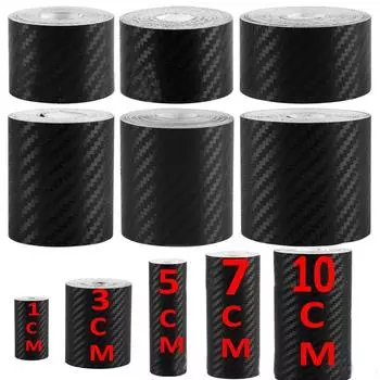DIY Nano 3D наклейки из углеродного волокна для автомобиля, защита для порога, лента для бампера, защитная лента для автомобиля, водонепроницаемая защитная пленка 1/3/5/7/10 м 1M