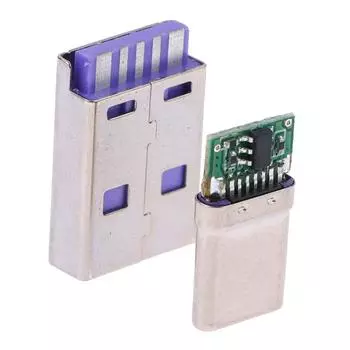 Diy Otg Data Charge Kit 1 комплект быстрая зарядка Type-C Usb 65 Вт 6,5 А разъем для сварки с 5-контактным разъемом Pcb Type A Male 6 Pin Usb