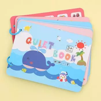 DIY Paste Тихие книги Дети Первая занятая книга Животные Числа Сопоставление Обучение Образование Монтессори Игрушки для малышей