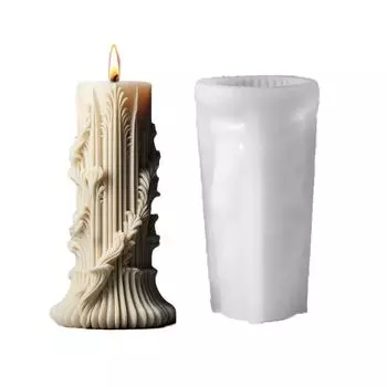 DIY Pattern Carving цилиндрическая свеча силиконовая форма уникальный волнистый узор римская столбчатая свеча форма цилиндрическая смоляная гипсовая форма