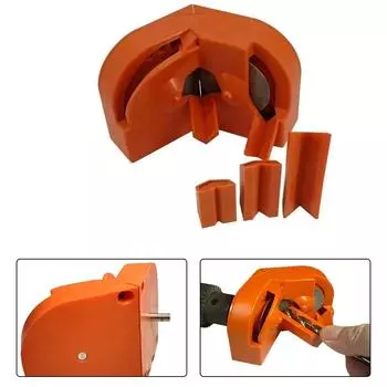 DIY проекты Двусторонняя точилка для сверл Инструмент для заточки сверл Кухонная точилка для слайсеров Оранжевый цвет Пластиковый материал CHINA