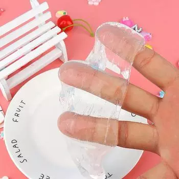 DIY прозрачная кристаллическая слизь шпатлевка - пластилиновая глина, игрушка для снятия стресса