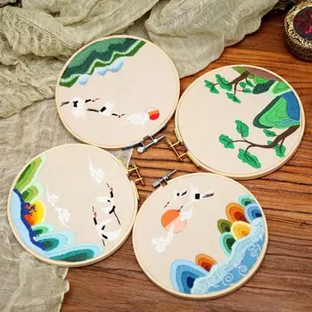 DIY ремесла игольная нить ручной работы цветок вышивка пяльцы иглопробивной набор для вышивки крестом