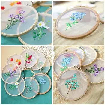 DIY ремесла орнамент игольная нить игла пробойник цветок вышивка пяльцы набор для вышивки крестом