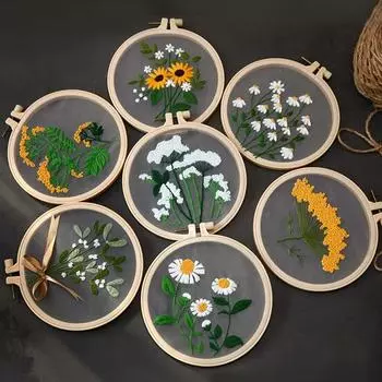 DIY ремесла ручной работы игольная нить цветок вышивка пяльцы иглопробивной набор для вышивки крестом