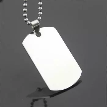 DIY Шарм простой из нержавеющей стали собака бирка кулон ожерелье цепи ювелирные аксессуары without chian