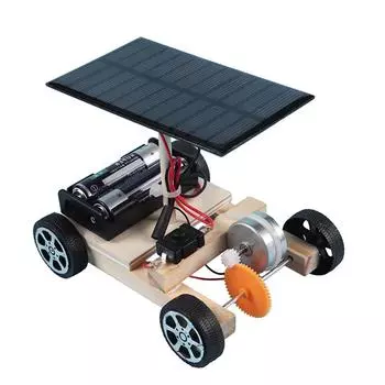 DIY Солнечная машина Научные игрушки Детские образовательные STEM-проекты Наборы 3D Сборка Деревянная машинка Головоломка Игрушка Научный эксперимент Набор