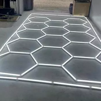 DIY светодиодные шестигранные сотовые потолочные светильники для гаража автомобиля, освещение AC85-265V, индивидуальная форма для наружной парикмахерской, мастерской