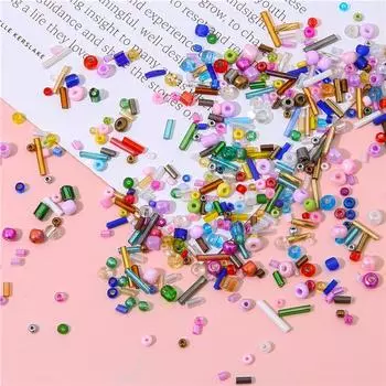 DIY ювелирные аксессуары бусины 30 г/упаковка для изготовления ожерелья браслета многостильный смешанный бисер около 1000 шт. Материал для рукоделия модное стекло белый