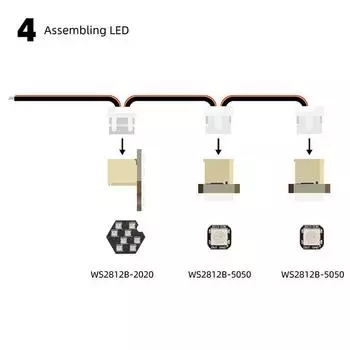 Diy Voron Neopixel Rgbw Mini Button Pcb Leds V2 для Voron2.4 Trident 3D Printer Stealthburner Led Kit 1pcs