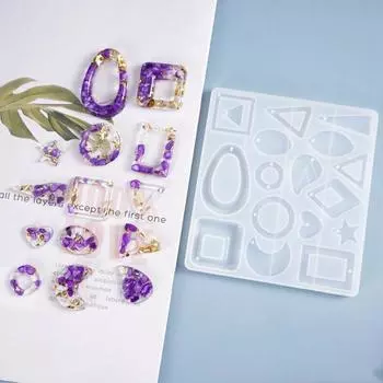 DIY висячие серьги силиконовые формы ремесла ювелирные изделия кулон инструменты для изготовления кристаллов форма для эпоксидной смолы