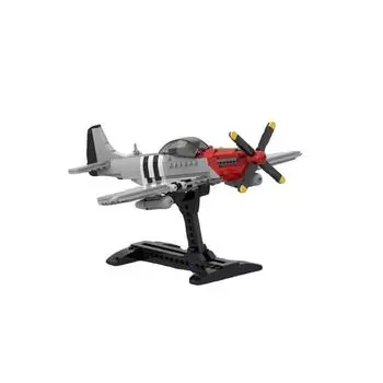 DIY WW2 Военный истребитель серии США P-51 самолет строительные блоки модель коллекция экспертов высокая сложность образовательные кирпичные игрушки