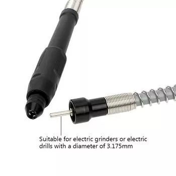 DIYWORK Для электроинструментов Dremel 3000, аксессуары, мягкий гибкий вал с патроном для дрели 0,3-3,2 мм, ручка для шлифовальной машины, гибкий вал серебряный