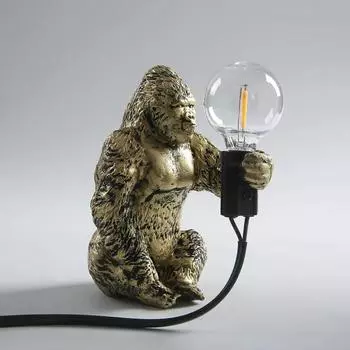Дизайн лампы King Kong, смоляные настольные лампы с изображением животных Gorilla, мини-украшения в виде гориллы, милые светодиодные фонари, светильник для домашнего декора