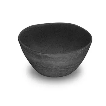 Дизайнерская и небьющаяся посуда Abode Homewares из дерева, почерневшего от BPA, миска для йогурта, миска для мороженого, миска для хлопьев, диаметр 15 см, глубина 8 см, безопасно для чёрный